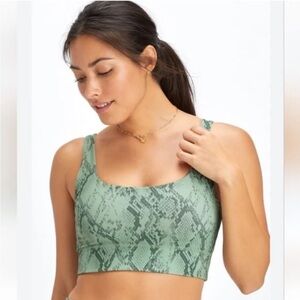 Fabletics Cactus Snake Print Crop Top Bra